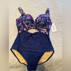 Women’s Swimsuits for All Cutout One Piece underwire swimsuit